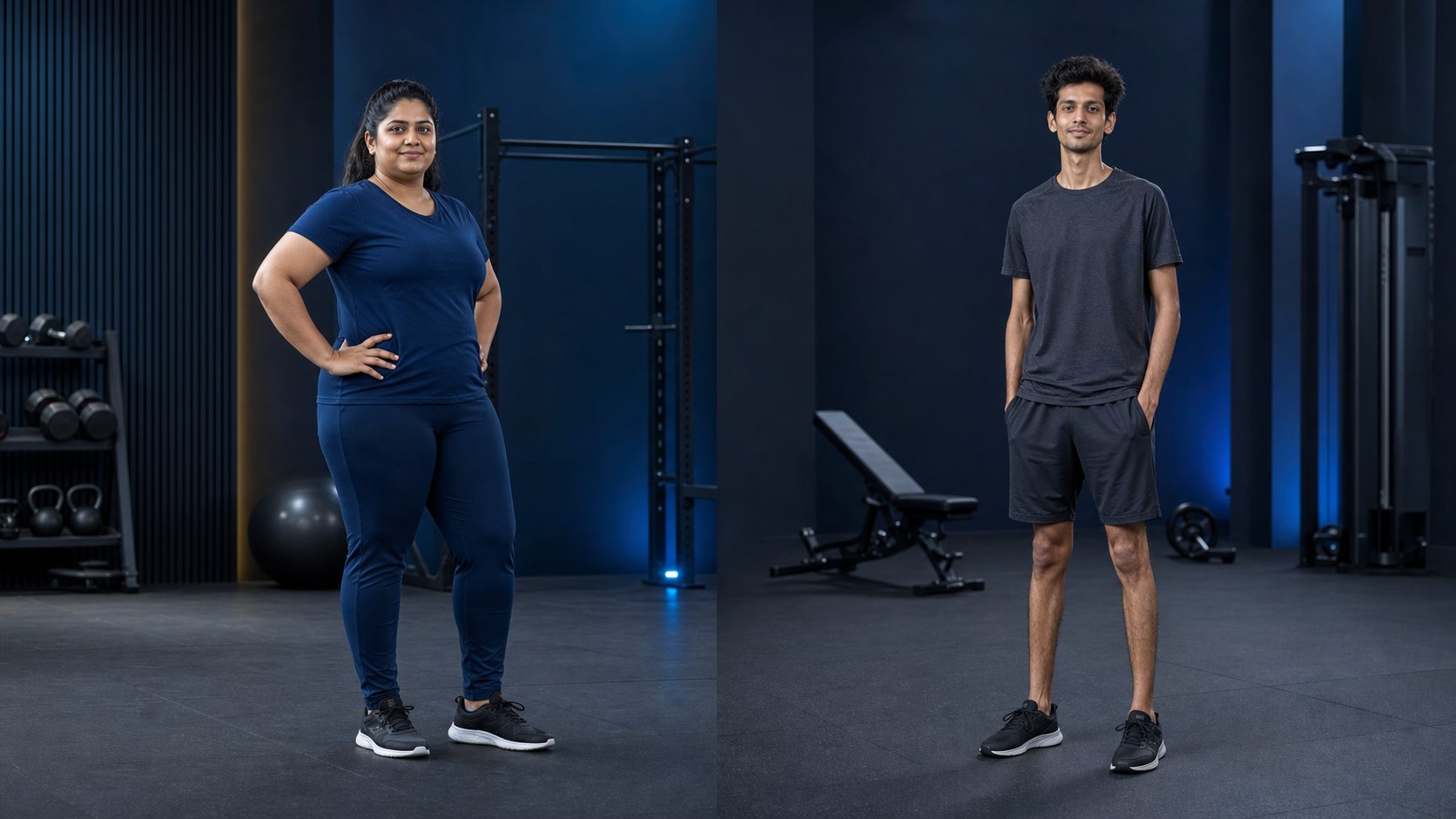 A woman at the beginning of her fitness journey